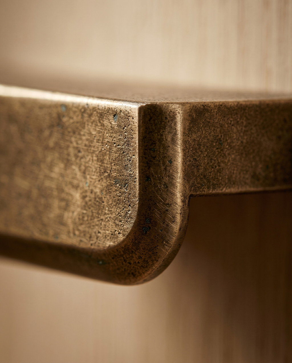 Antique Bronze Drawer Pull, Zinc Alloy — macro detail of the antique bronze finish and casting