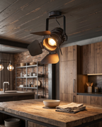 Vintage Spotlight Ceiling Light, Adjustable Iron — hero over a kitchen island