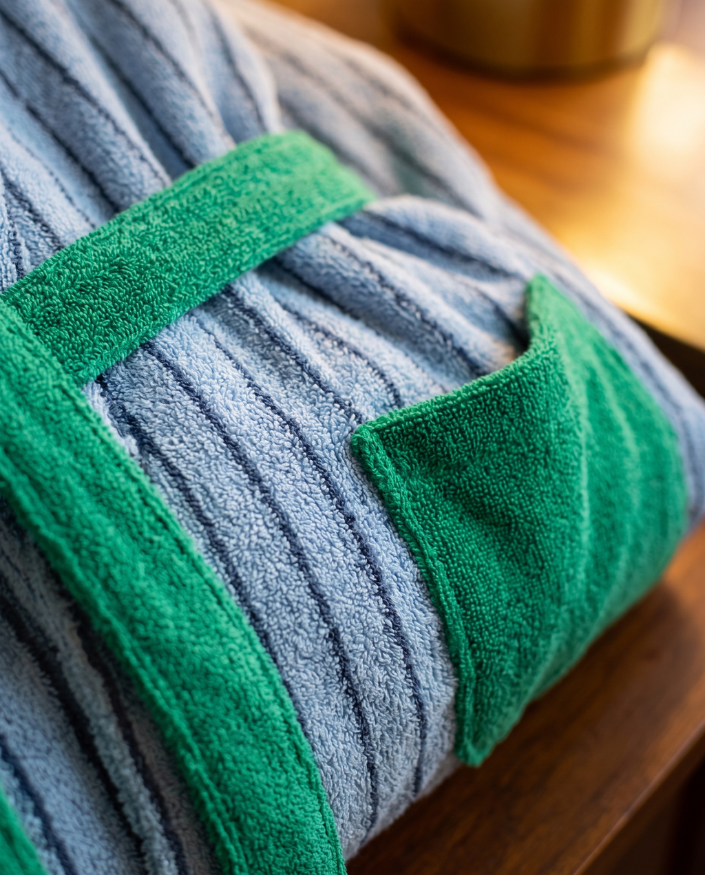 Multicolor Striped Organic Cotton Bathrobe
