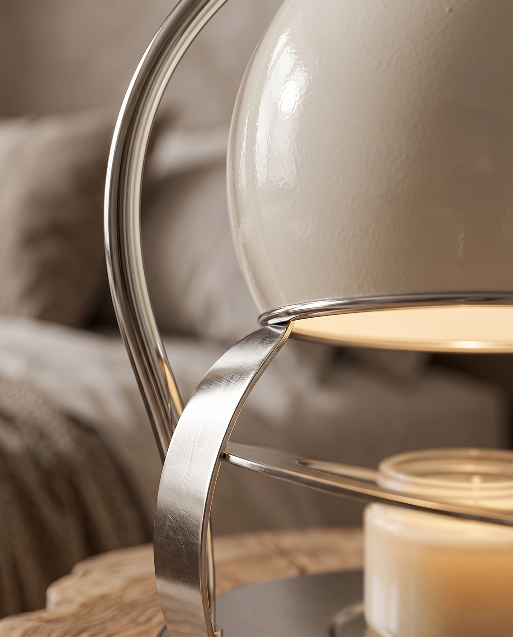 Stainless Steel Candle Warmer Lamp, Timer