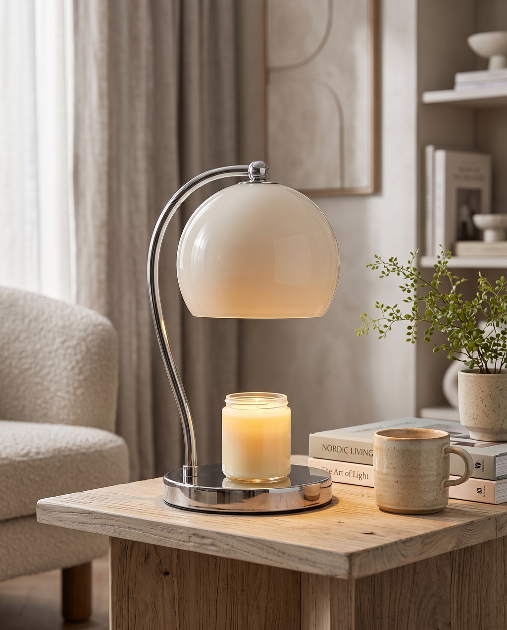 Stainless Steel Candle Warmer Lamp, Timer