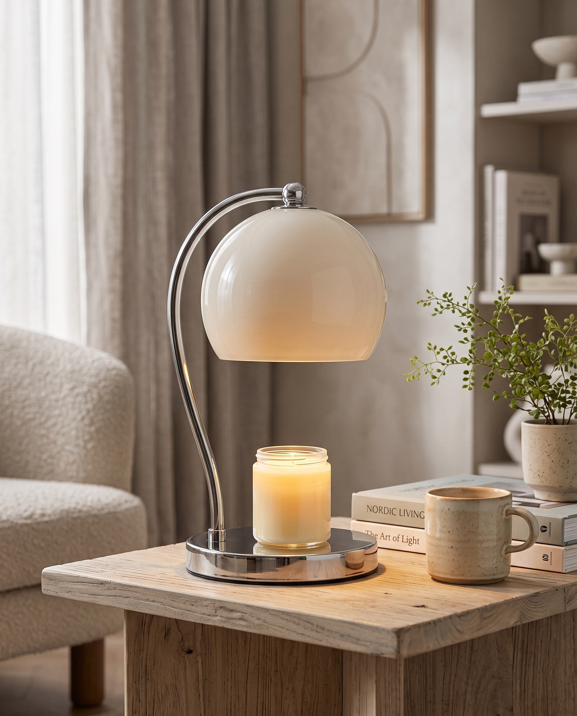 Stainless Steel Candle Warmer Lamp, Timer