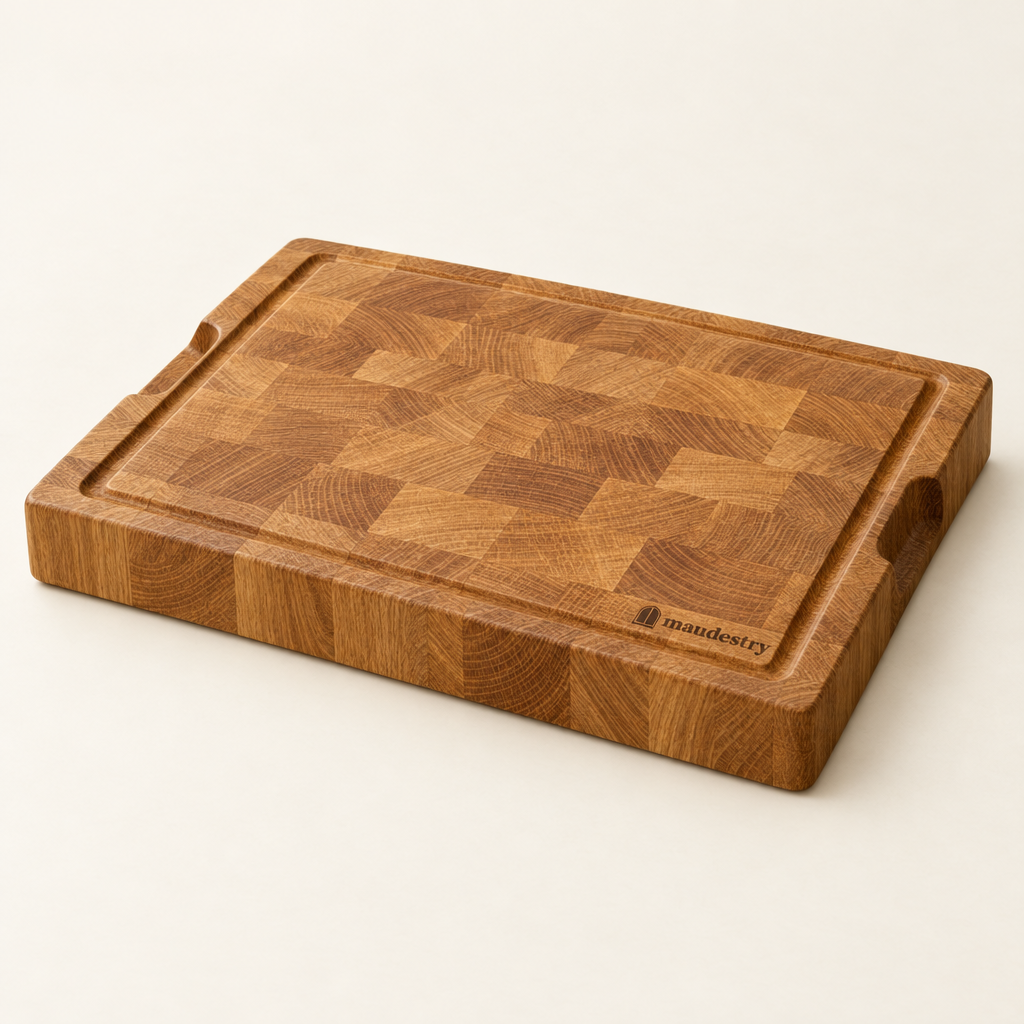 End-grain oak serving board