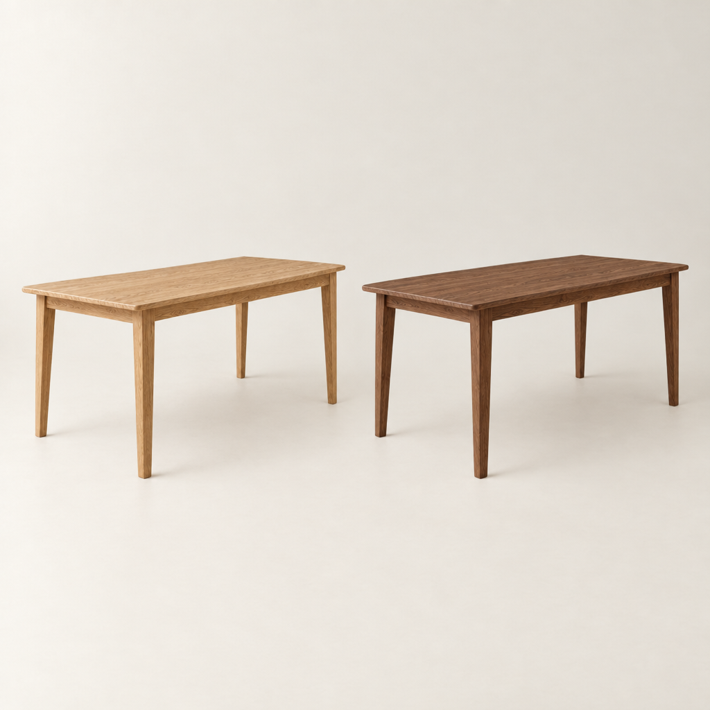 Both finishes: Natural Oak and Walnut