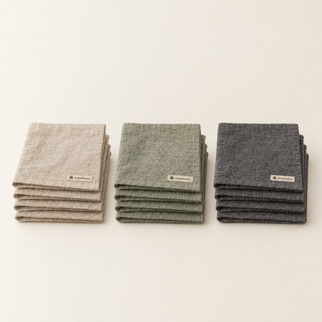 All three colours: Natural, Sage and Charcoal