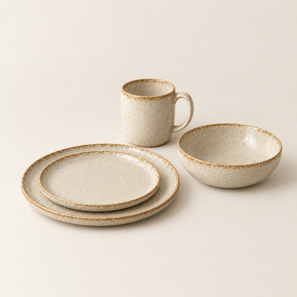A single place setting from the set