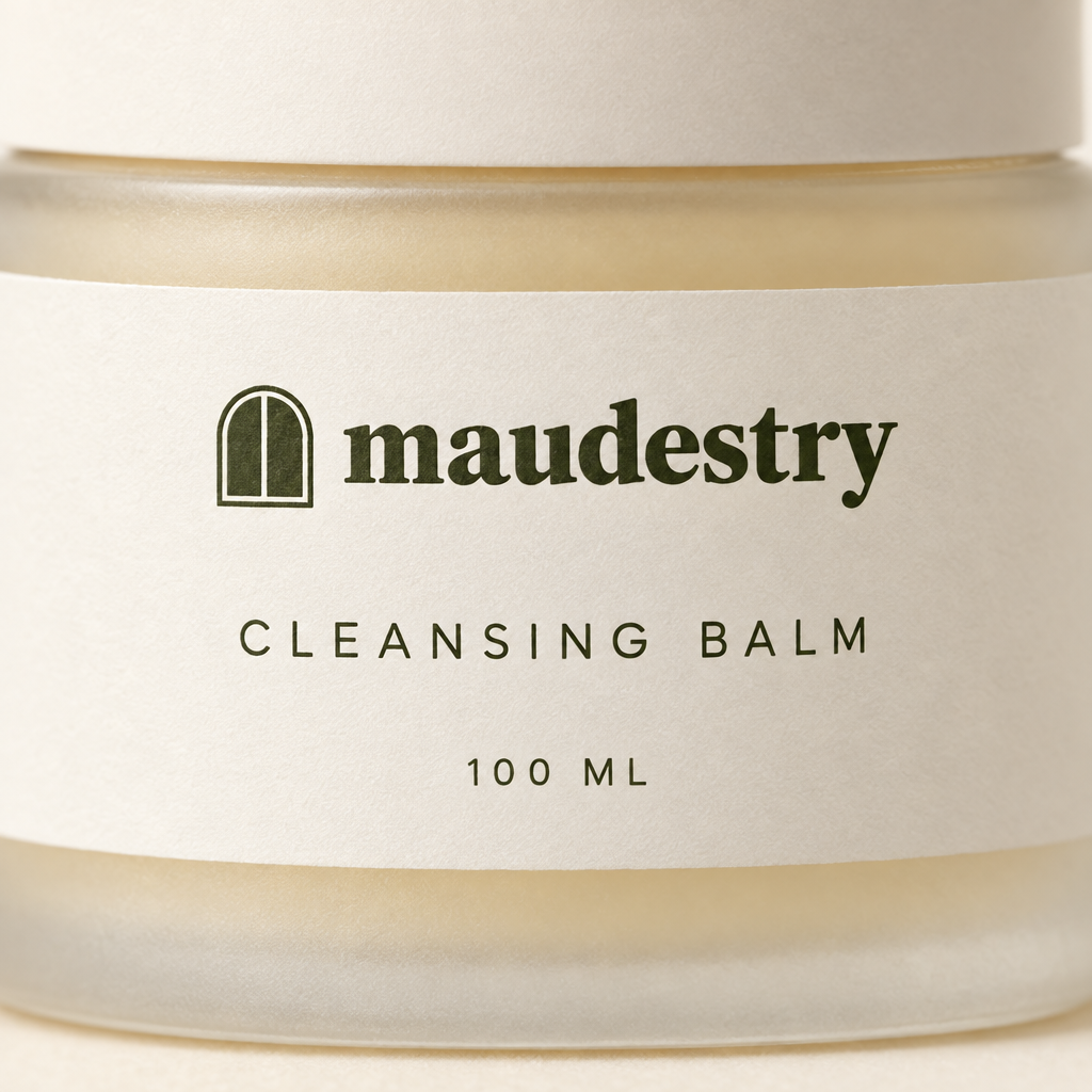 Close-up of the Maudestry label