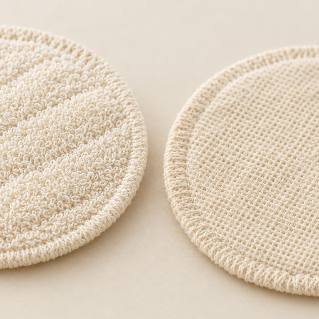 Both faces: terry on one side, muslin on the other