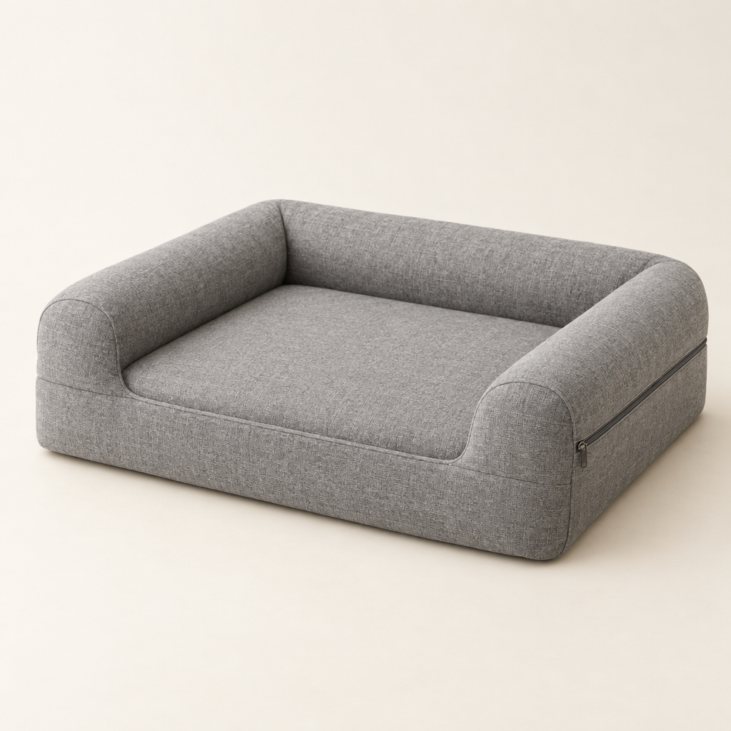 Orthopaedic memory foam dog bed in Grey