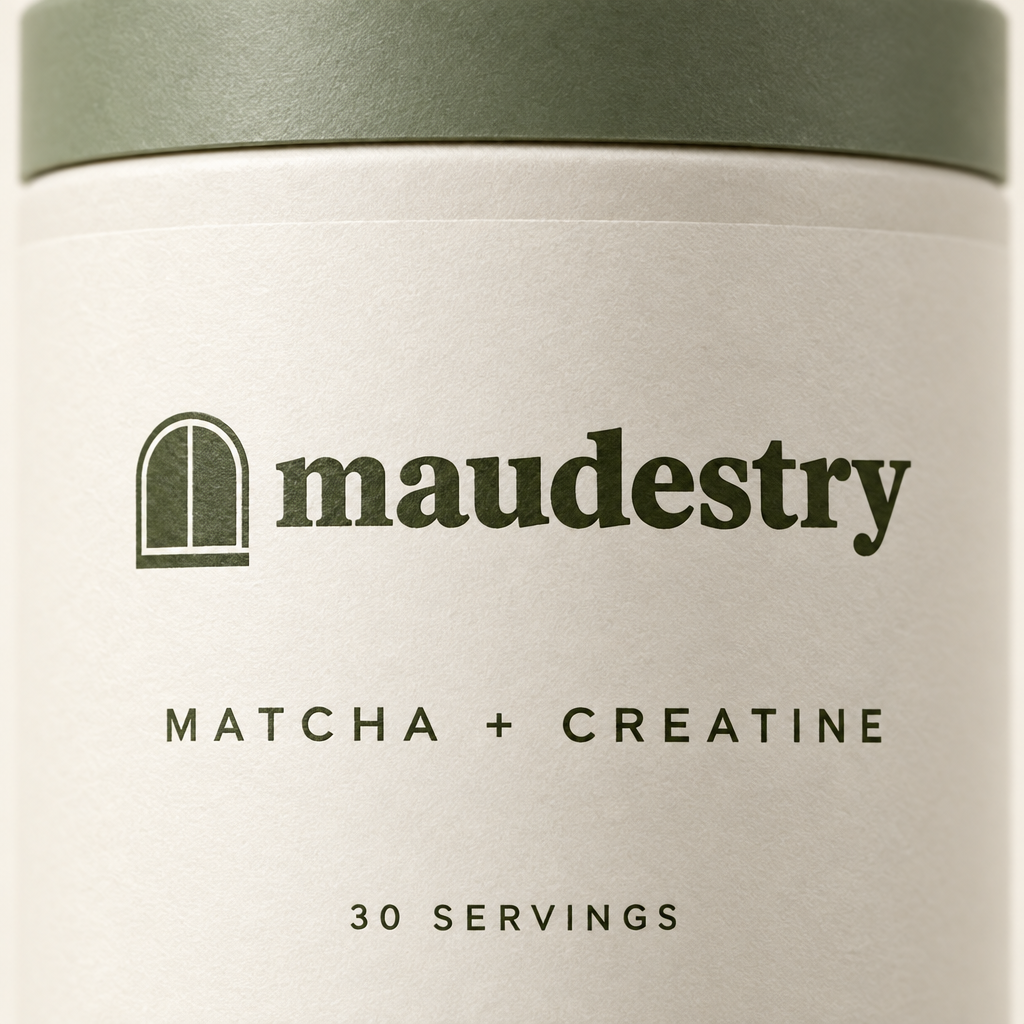 Close-up of the Maudestry label