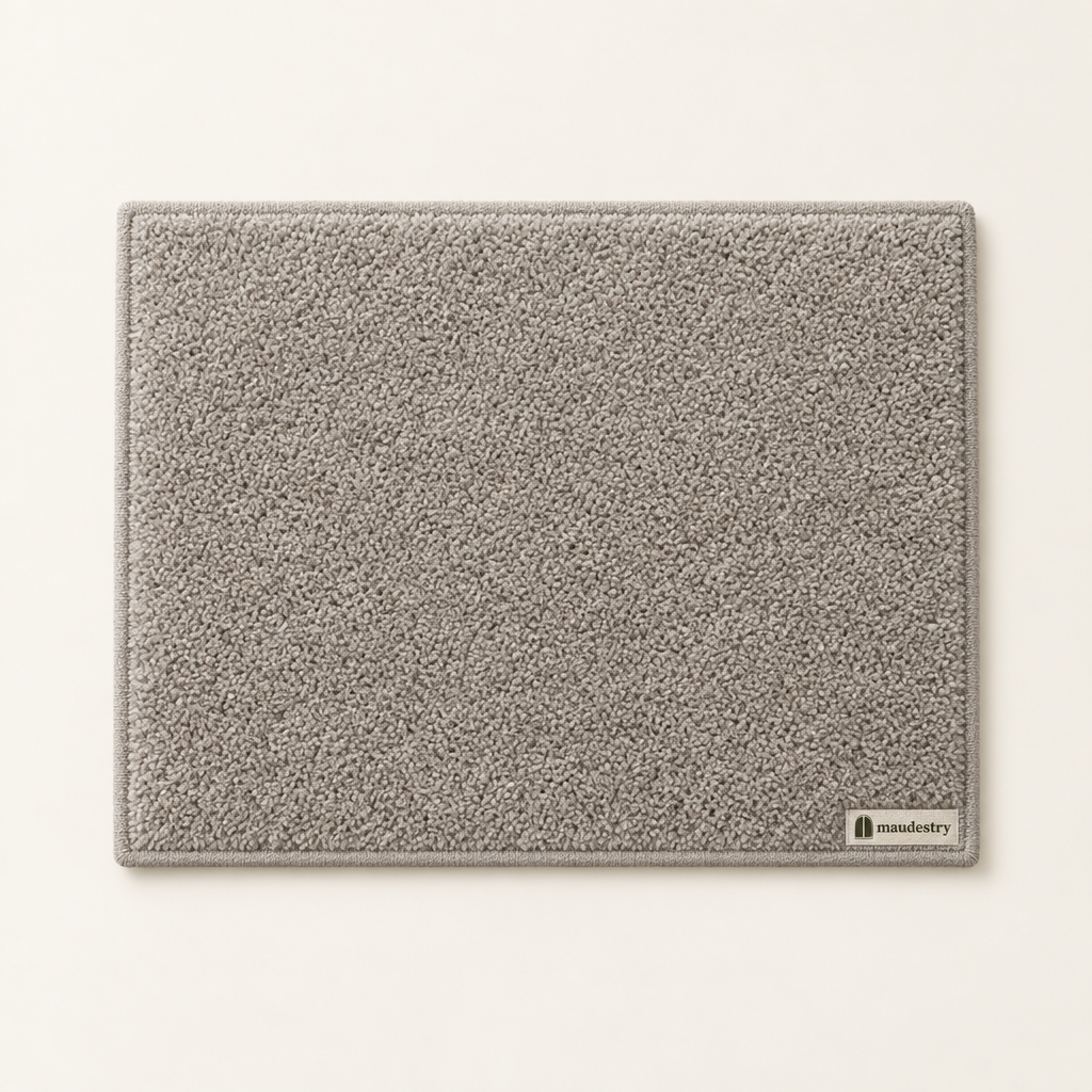 Tufted cotton bath mat in Stone