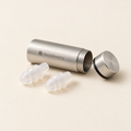 Silicone sleep earplugs with aluminium carry case