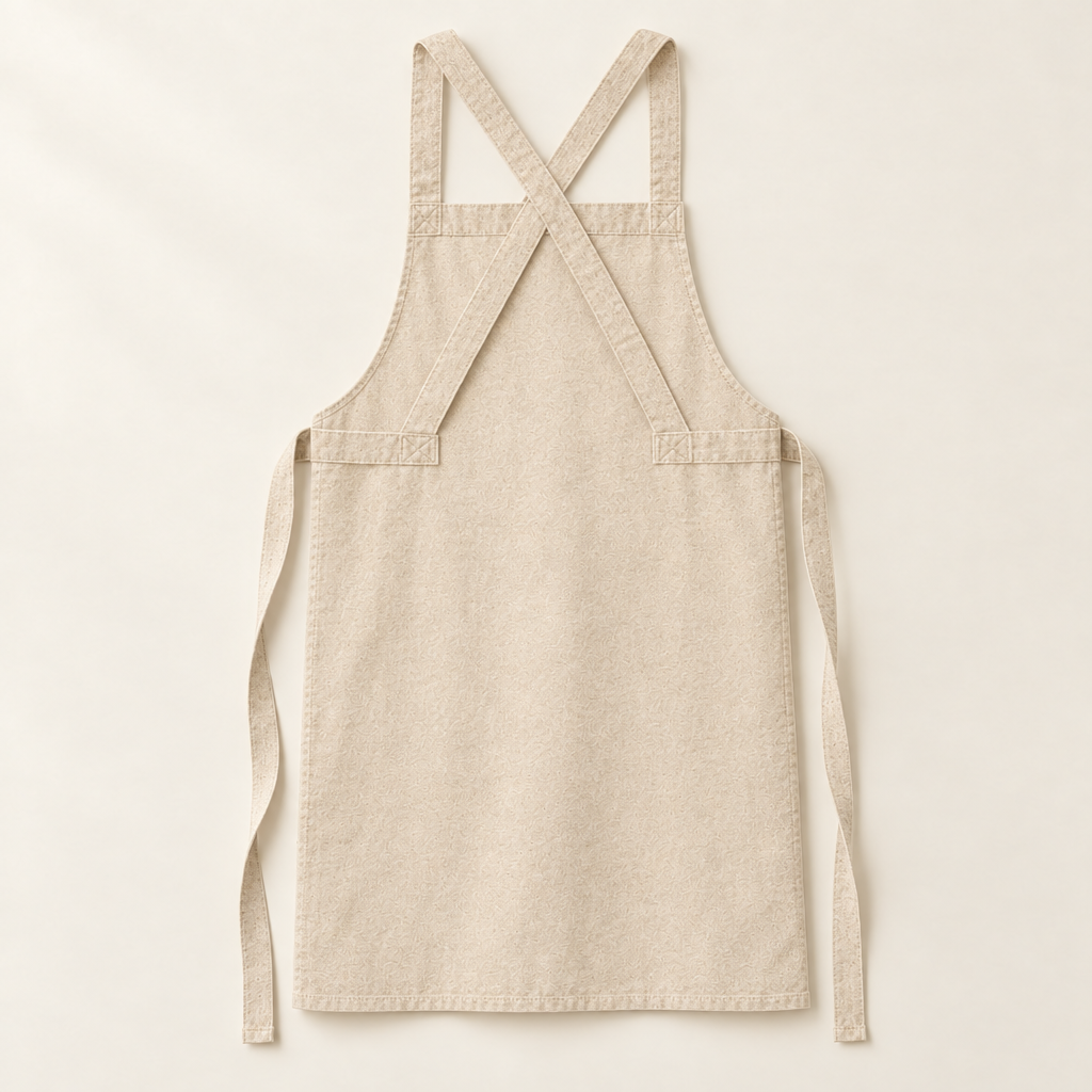 Back view showing the crossed straps
