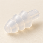 Close-up of the three-flange silicone design