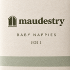 Close-up of the Maudestry label