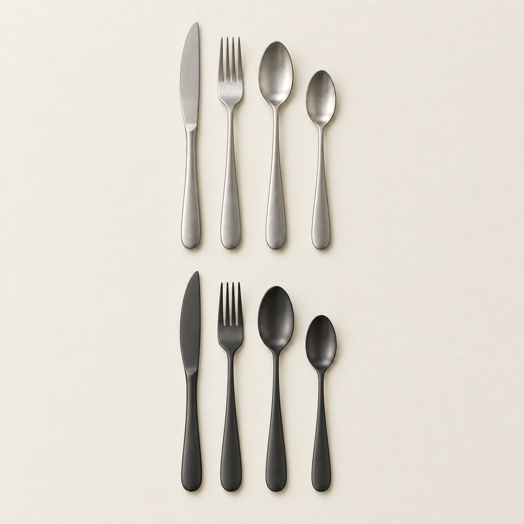 Both finishes: Brushed Steel and Matte Black