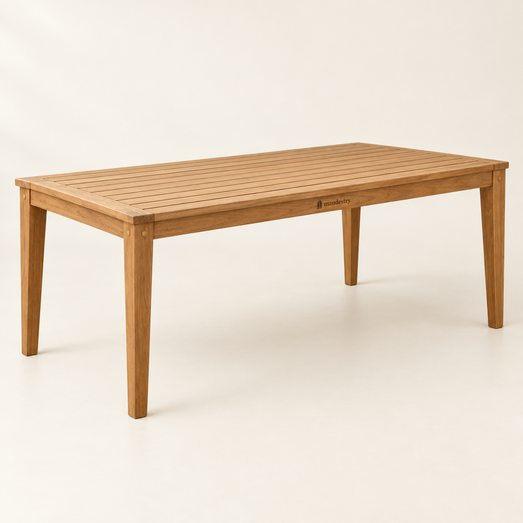 Teak outdoor dining table