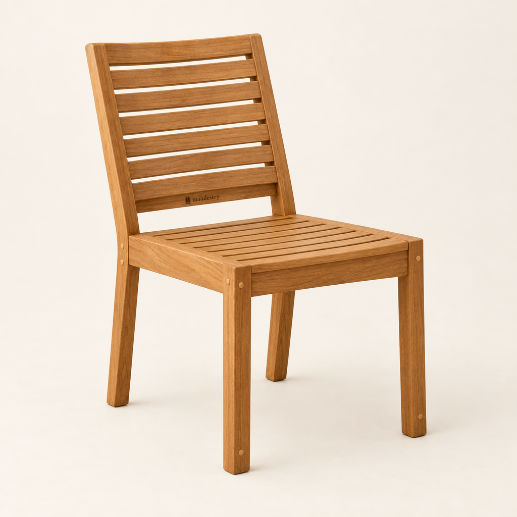 Teak outdoor dining chair