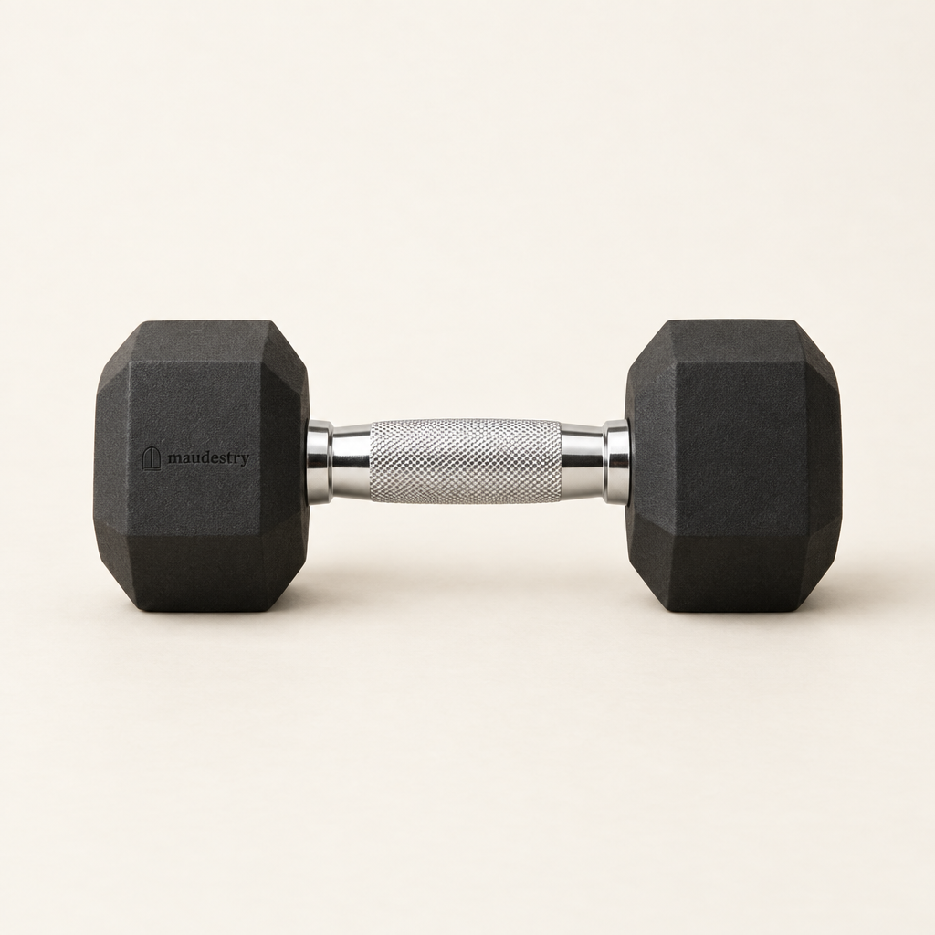 Maudestry hex rubber dumbbell