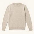 Merino crew jumper in Natural