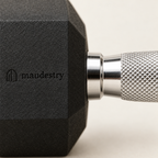 Close-up of the knurled handle and Maudestry mark