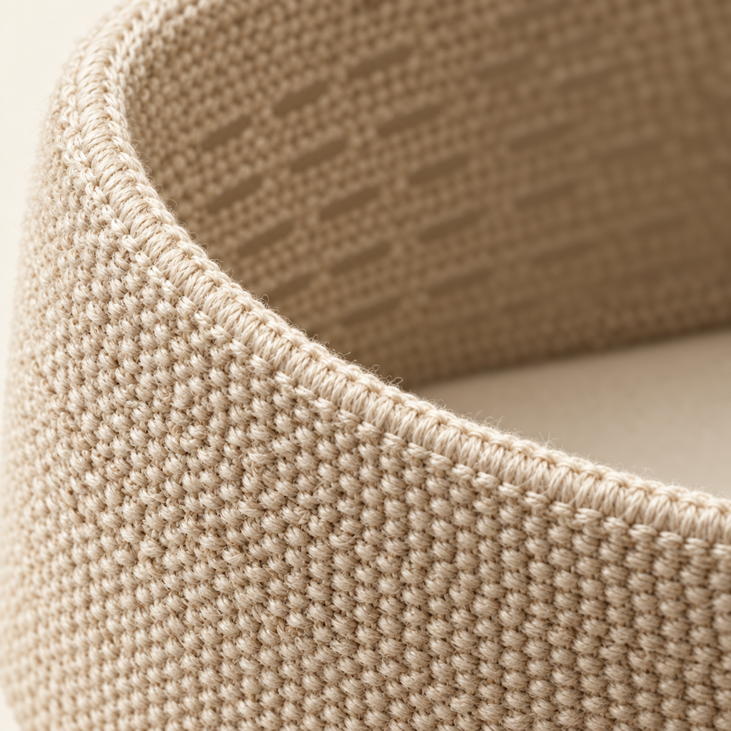 Close-up of the woven fabric and non-slip inner print