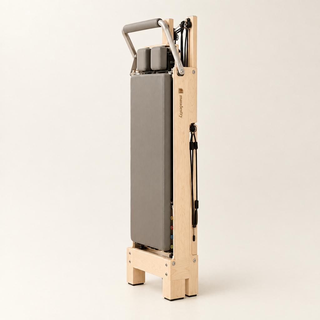 Folded upright for storage
