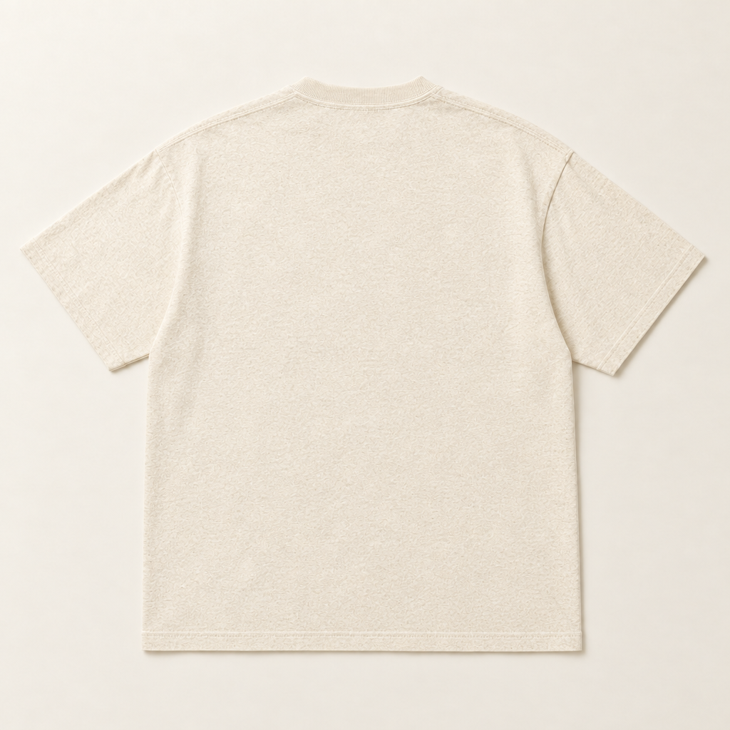 Back view showing the taped shoulder seams