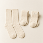 One pair unrolled, showing the mid-calf length
