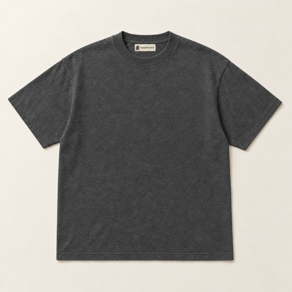 Heavyweight cotton t-shirt in Charcoal
