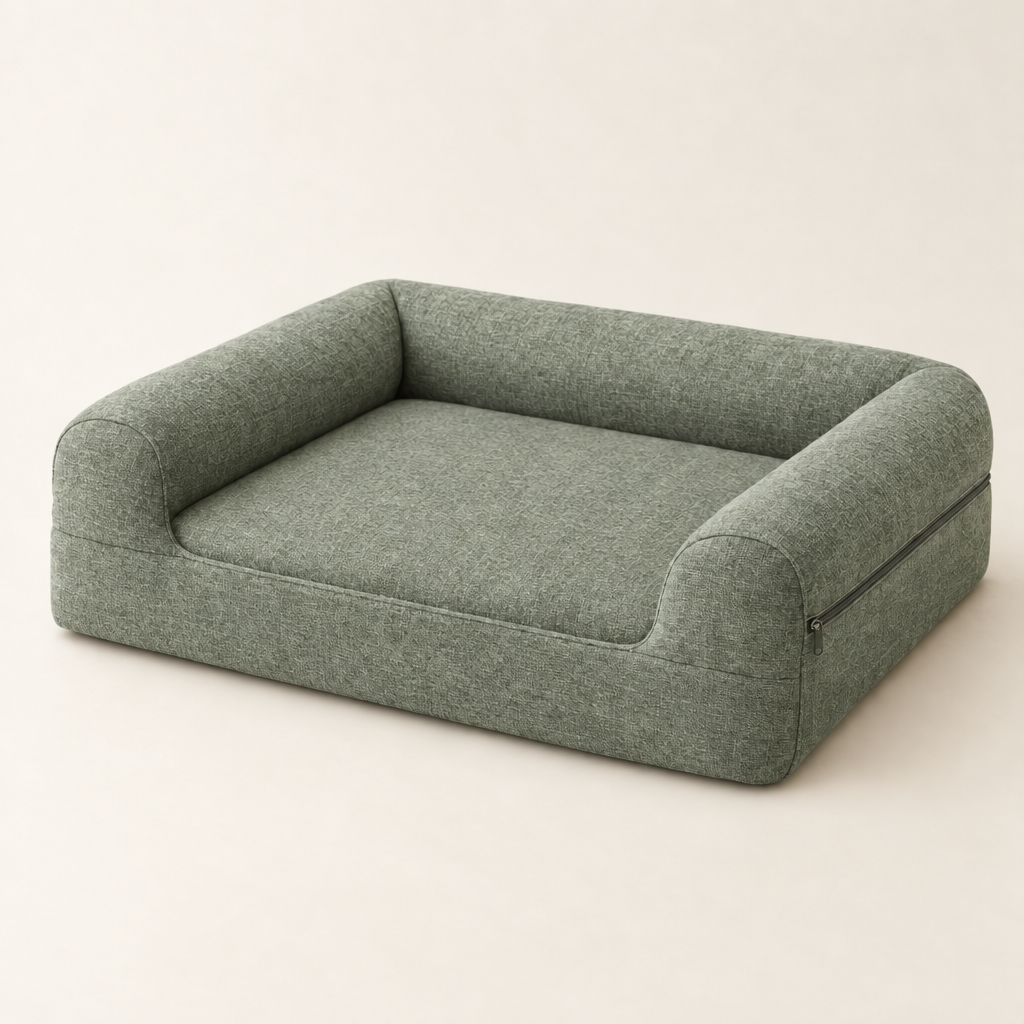 Orthopaedic memory foam dog bed in Sage